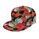 Poppy And Chamomile Pattern Print Snapback Cap