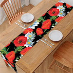 Poppy And Chamomile Pattern Print Table Runner