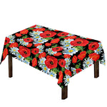 Poppy And Chamomile Pattern Print Tablecloth
