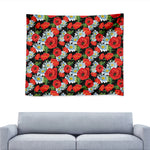 Poppy And Chamomile Pattern Print Tapestry