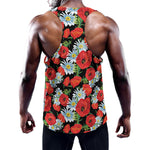 Poppy And Chamomile Pattern Print Training Tank Top