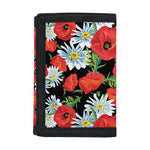 Poppy And Chamomile Pattern Print Trifold Wallet