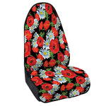 Poppy And Chamomile Pattern Print Waterproof Car Seat Cover