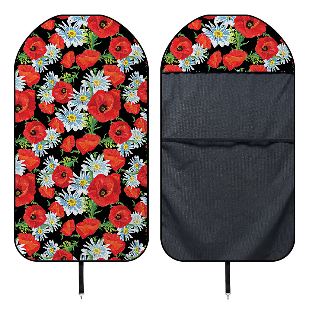 Poppy And Chamomile Pattern Print Waterproof Car Seat Cover