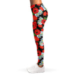 Poppy And Chamomile Pattern Print Women's Leggings