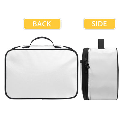 Denim Houndstooth Pattern Print Portable Lunch Bag