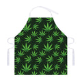 Pot Leaf Pattern Print Adjustable Apron