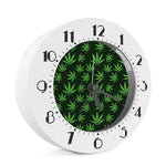 Pot Leaf Pattern Print Alarm Clock