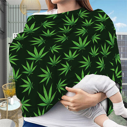Pot Leaf Pattern Print Baby Seat Cover