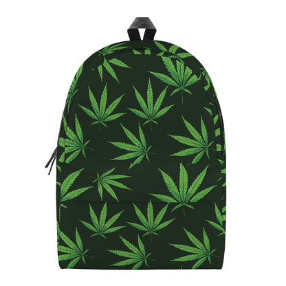 Pot Leaf Pattern Print Backpack
