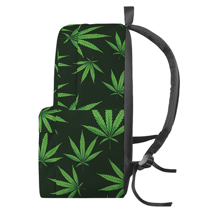 Pot Leaf Pattern Print Backpack