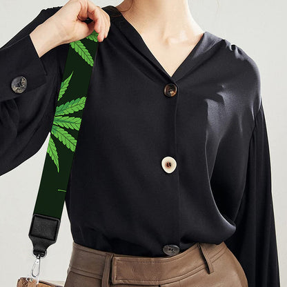 Pot Leaf Pattern Print Bag Strap