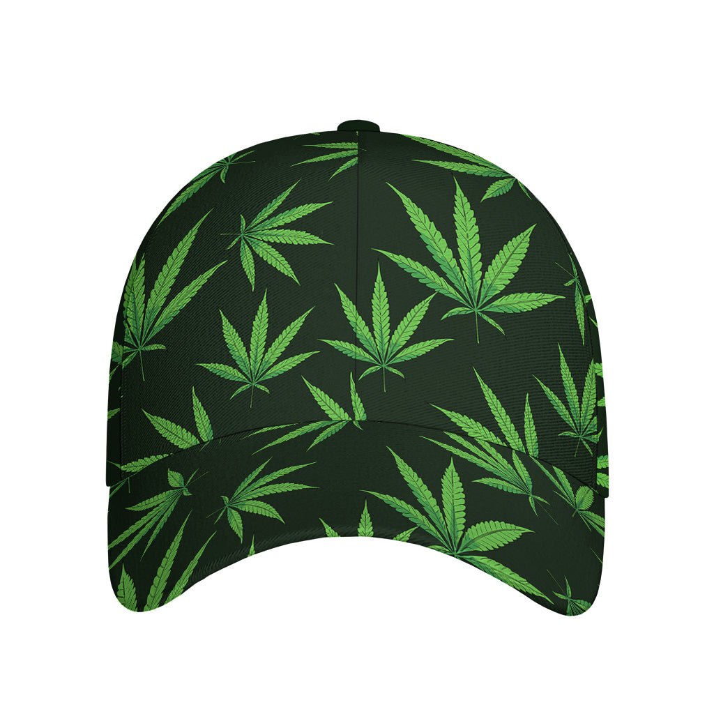 Pot Leaf Pattern Print Baseball Cap