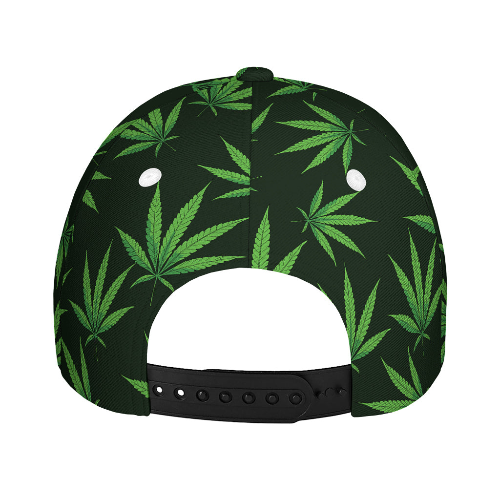 Pot Leaf Pattern Print Baseball Cap