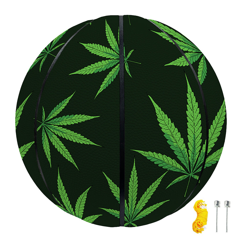 Pot Leaf Pattern Print Basketball