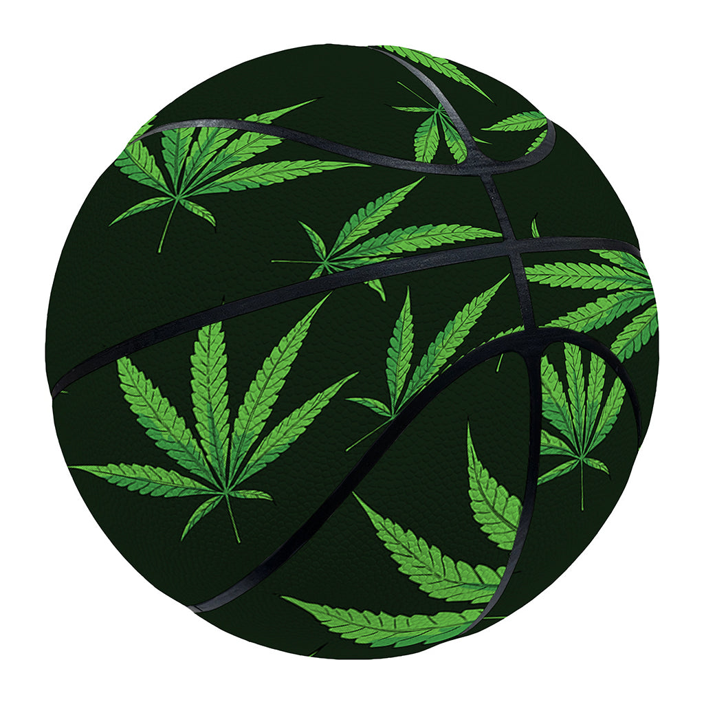 Pot Leaf Pattern Print Basketball