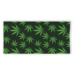 Pot Leaf Pattern Print Beach Towel