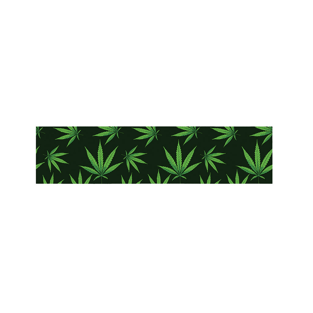 Pot Leaf Pattern Print Bed Runner