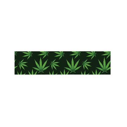Pot Leaf Pattern Print Bed Runner