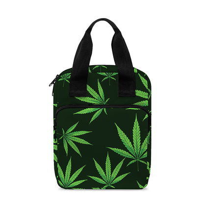 Pot Leaf Pattern Print Bible Tote Bag