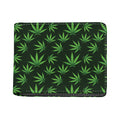 Pot Leaf Pattern Print Bifold Wallet