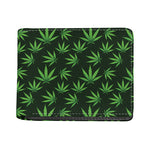 Pot Leaf Pattern Print Bifold Wallet