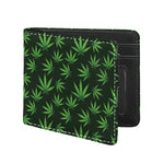 Pot Leaf Pattern Print Bifold Wallet