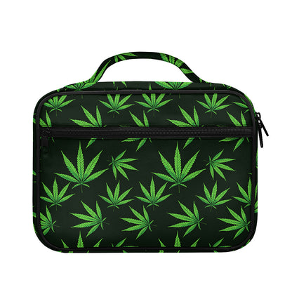 Pot Leaf Pattern Print Briefcase Bible Bag