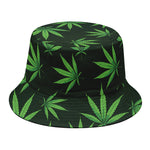 Pot Leaf Pattern Print Bucket Hat