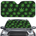 Pot Leaf Pattern Print Car Windshield Sun Shade