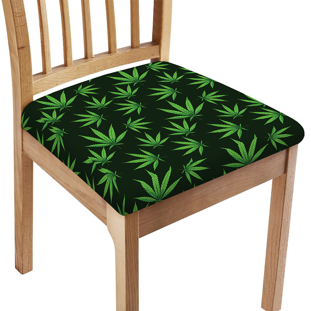 Pot Leaf Pattern Print Chair Cushion Cover