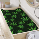 Pot Leaf Pattern Print Changing Pad Cover