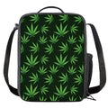Pot Leaf Pattern Print Crossbody Lunch Bag