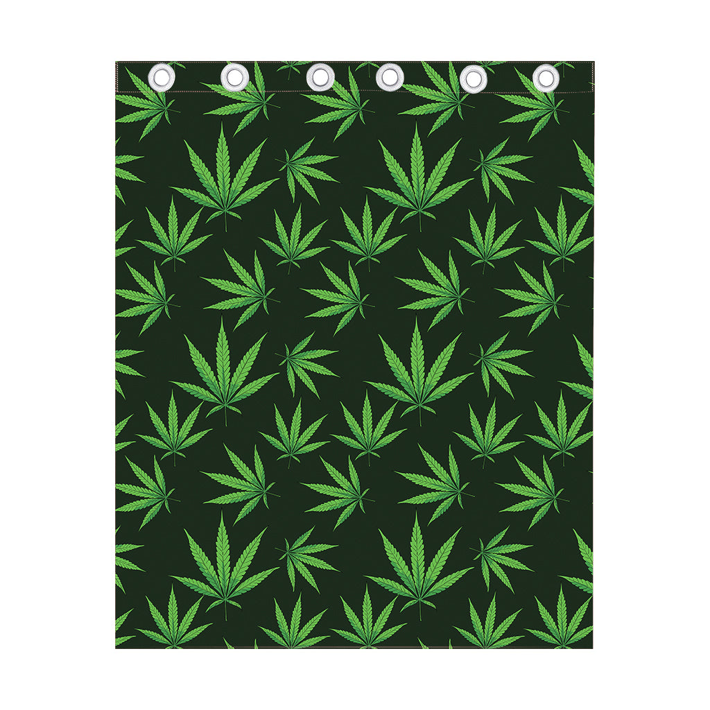 Pot Leaf Pattern Print Curtain