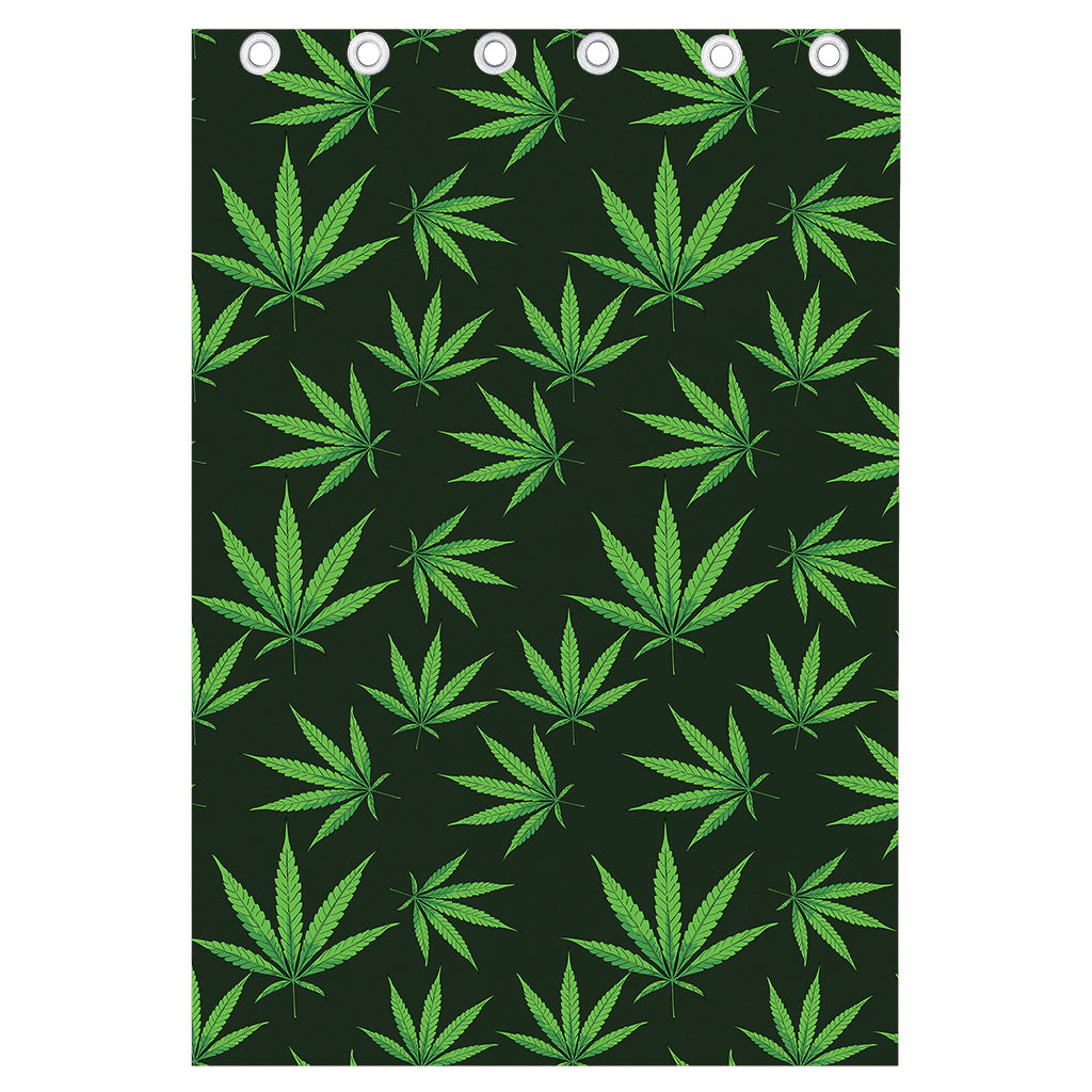 Pot Leaf Pattern Print Curtain