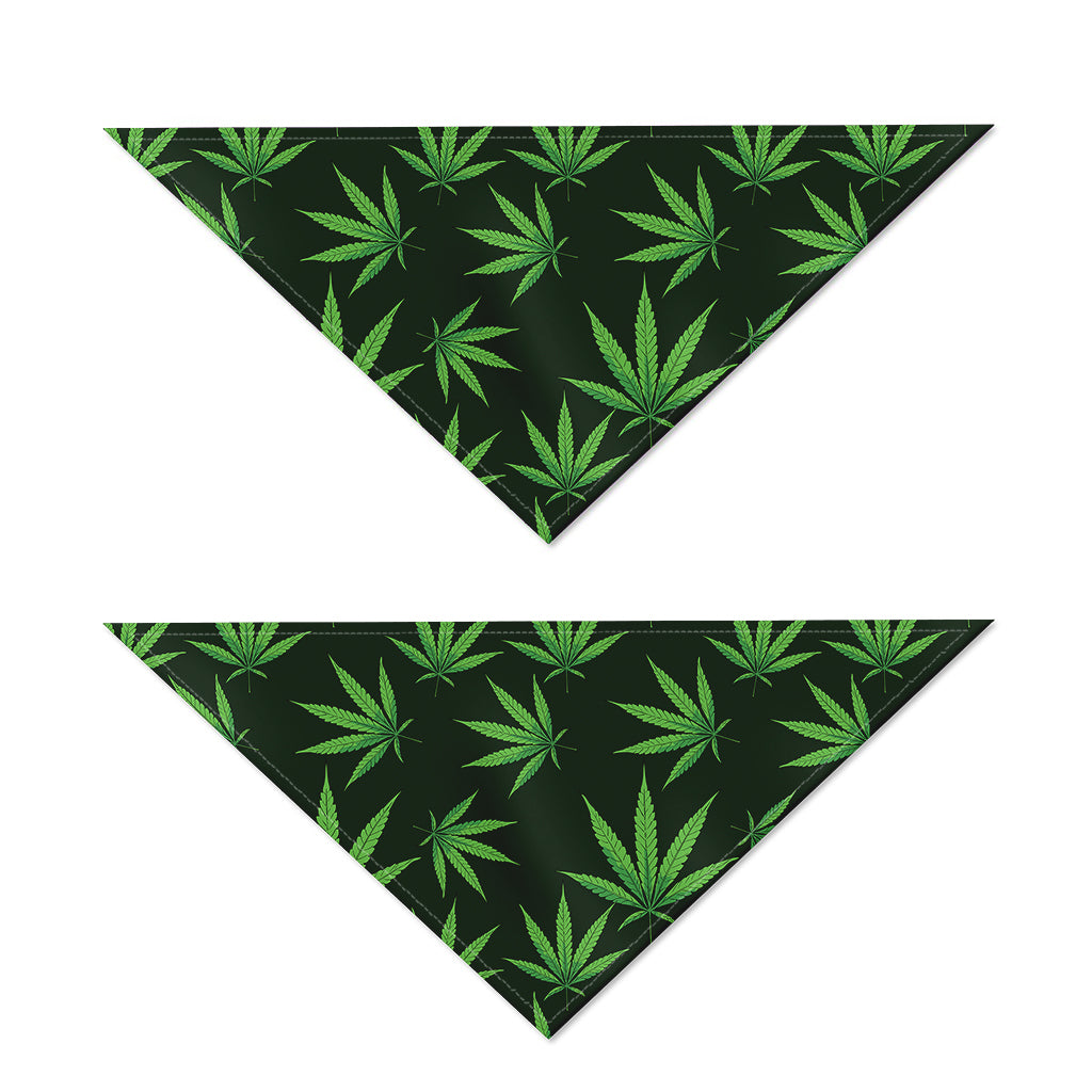 Pot Leaf Pattern Print Dog Bandana