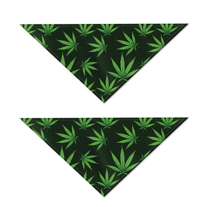 Pot Leaf Pattern Print Dog Bandana