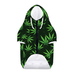 Pot Leaf Pattern Print Dog Zip Up Hoodie