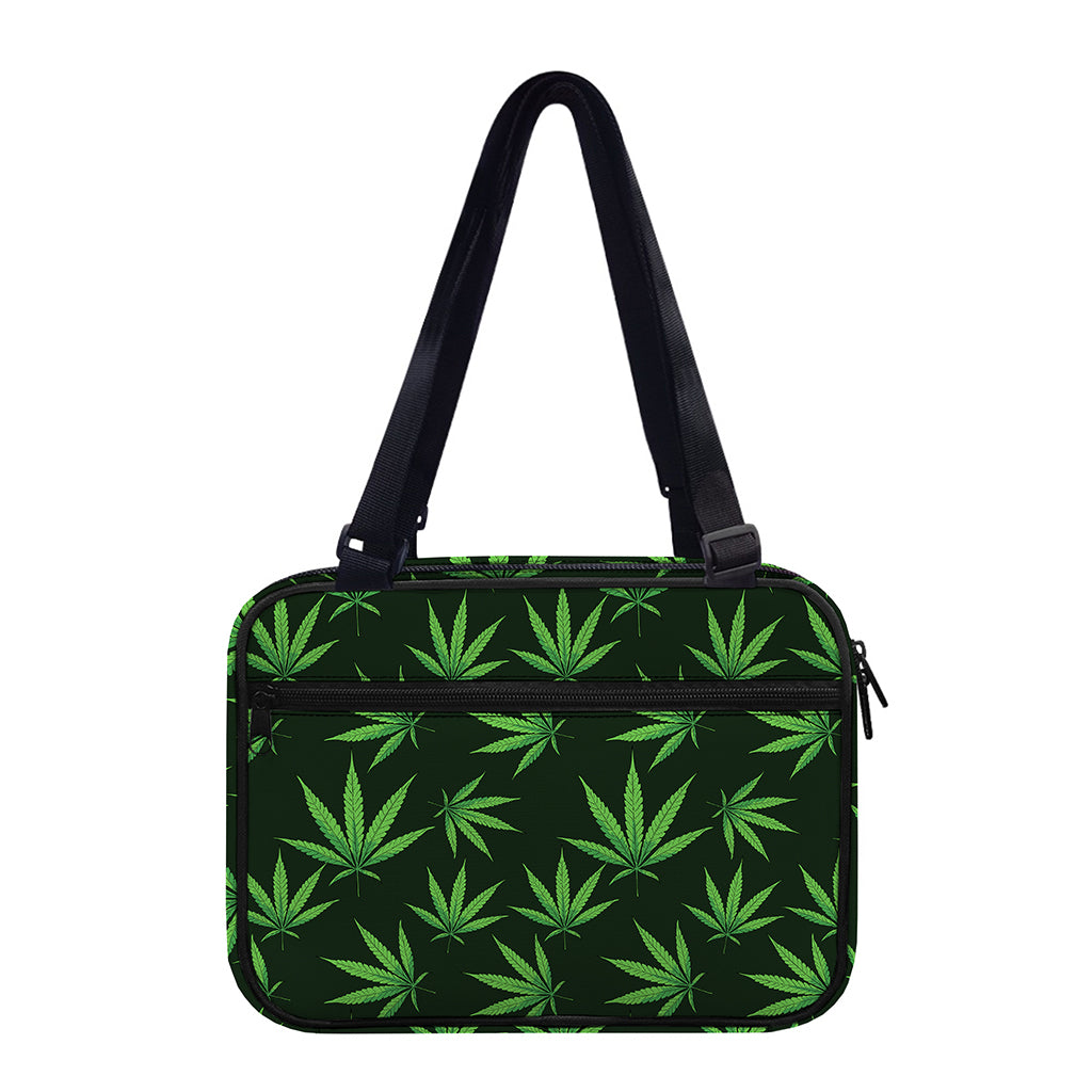 Pot Leaf Pattern Print Double Strap Bible Bag