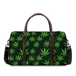 Pot Leaf Pattern Print Duffle Bag