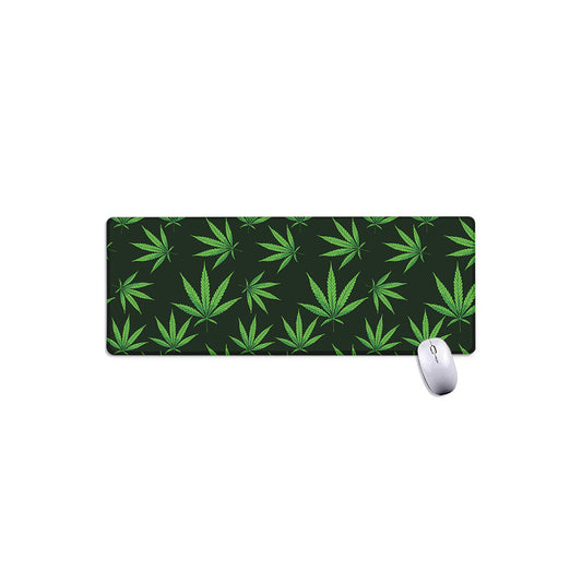 Pot Leaf Pattern Print Extended Mouse Pad