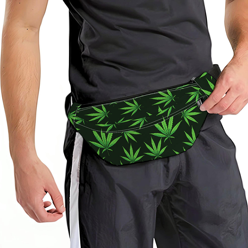 Pot Leaf Pattern Print Fanny Pack