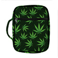 Pot Leaf Pattern Print Front Pocket Bible Bag