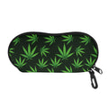 Pot Leaf Pattern Print Glasses Case