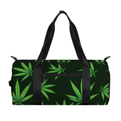 Pot Leaf Pattern Print Gym Bag
