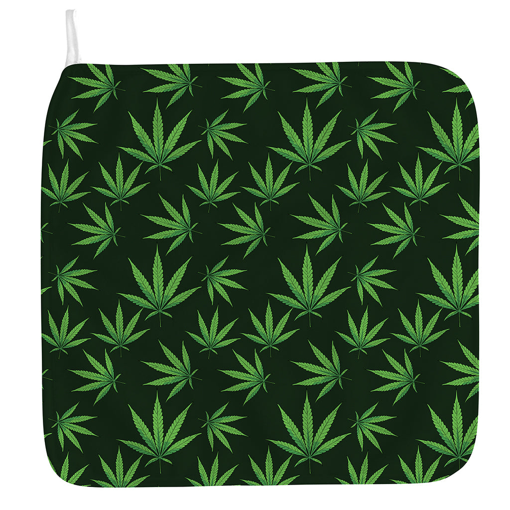 Pot Leaf Pattern Print Hand Towel