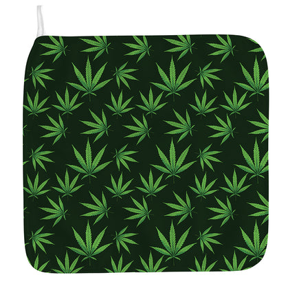 Pot Leaf Pattern Print Hand Towel
