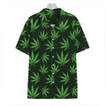 Pot Leaf Pattern Print Hawaiian Shirt