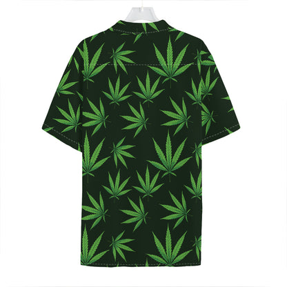 Pot Leaf Pattern Print Hawaiian Shirt