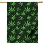 Pot Leaf Pattern Print House Flag